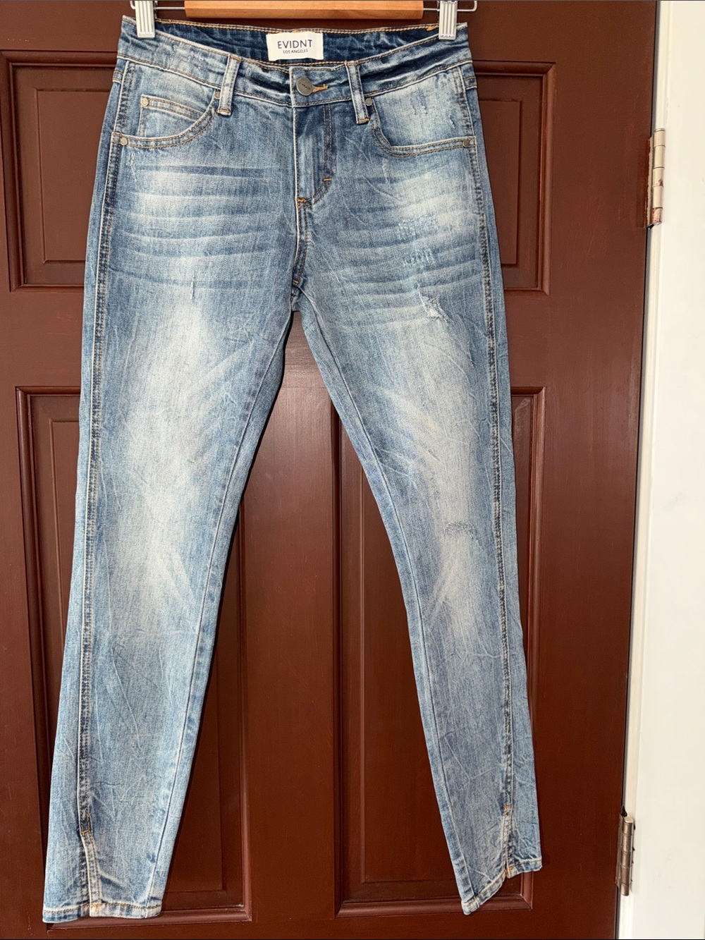 Light Blue Distressed Skinny Jeans
